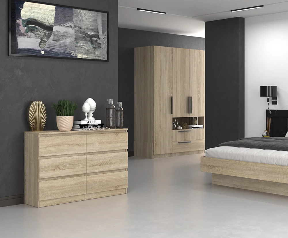 Komoda MALWA M6 120cm SONOMA matná