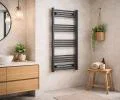 Kúpeľňový radiátor BASIC 500x1600mm, 643W - ČIERNA