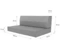 Záhradný sedák a opierka na euro palety hydrofóbne hnedé 120×78 cm