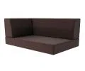 Záhradné sedáky a rohové opierky na euro palety hydrofóbne hnedé 120×78 cm