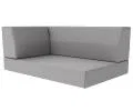 Záhradné sedáky a rohové opierky na euro palety hydrofóbne šedé 120×78 cm