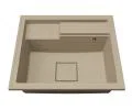 Granitový drez ELITE 6052 BÉŽOVÝ 60 x 52 x 21,5 cm