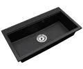 Granitový dřez ELITE 90 ČIERNY S TEXTÚROU ŽULY 90 x 50 x 21 cm