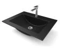 Zápustné granitové umývadlo PRIMO 61 cm, ČIERNY