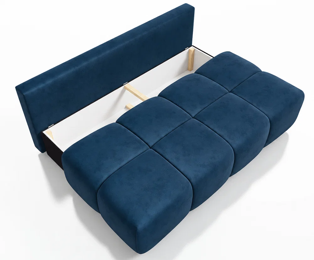 Dvojmiestna rozkladacia pohovka LUCY MINI | 195x104x89cm | MONOLITH MODRÁ