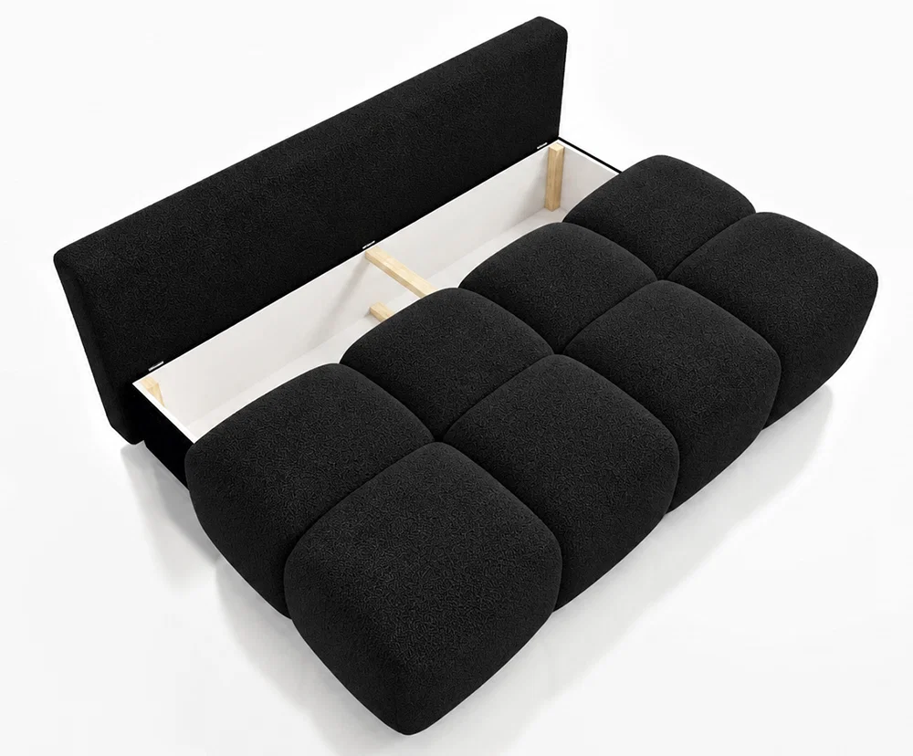 Dvojmiestna rozkladacia pohovka LUCY MINI | 195x104x89cm | CENTAUR ČIERNÁ