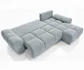 Rohová sedacia súprava LUCY L | 291x183x85cm | VELVET SIVÁ